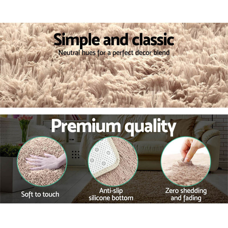 Floor Rugs Ultra Soft Shaggy Rug Large 200x230cm Carpet Anti-slip Area