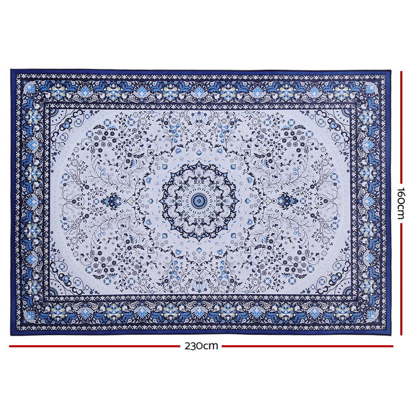 Short Pile Floor Rug 160x230cm Gaspar Blue