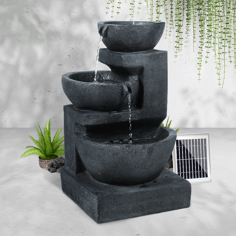 Solar Fountain with LED Lights