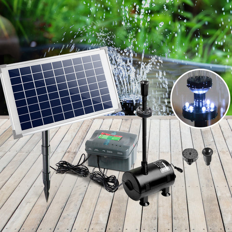 800L/H Submersible Fountain Pump with Solar Panel