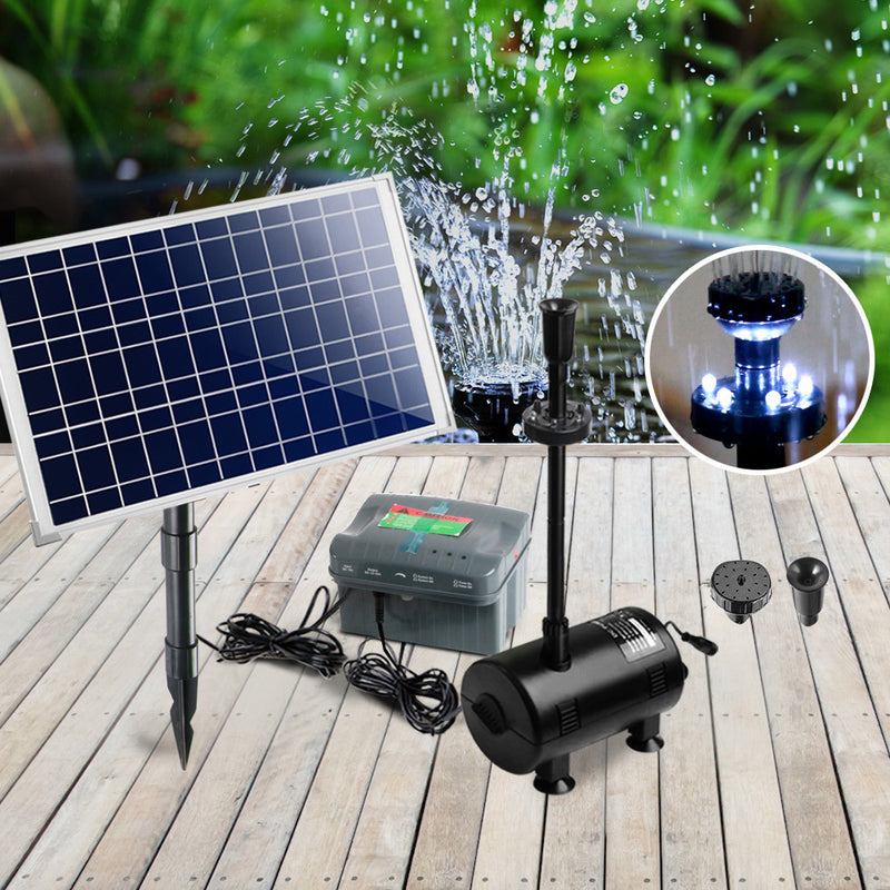 1600L/H Submersible Fountain Pump with Solar Panel