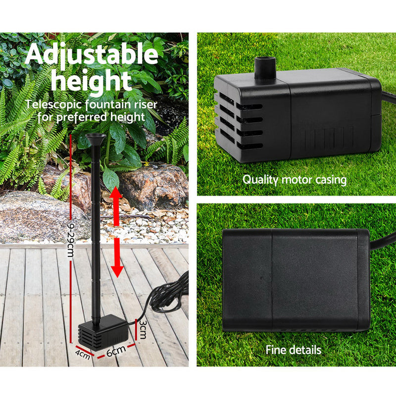 8W Solar Powered Water Pond Pump Outdoor Submersible Fountains