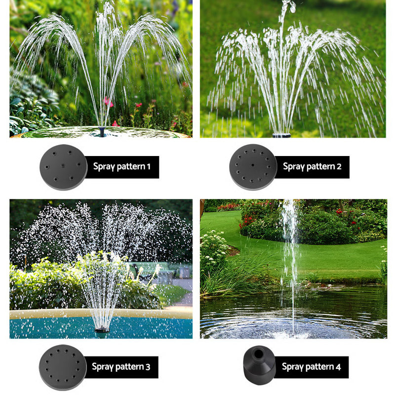 8W Solar Powered Water Pond Pump Outdoor Submersible Fountains