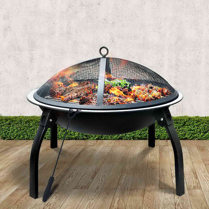 22 Inch Portable Foldable Outdoor Fire Pit Fireplace