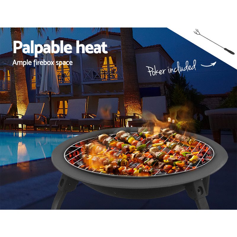 30 Inch Portable Foldable Outdoor Fire Pit Fireplace