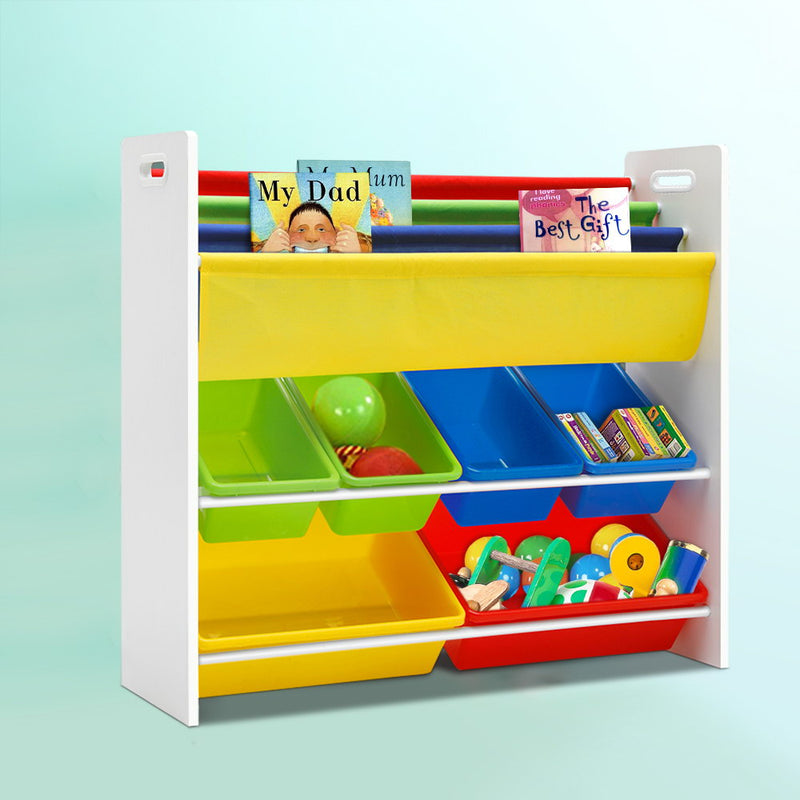 Kids Bookcase Childrens Bookshelf Toy Storage Organizer 3Tier Display Rack