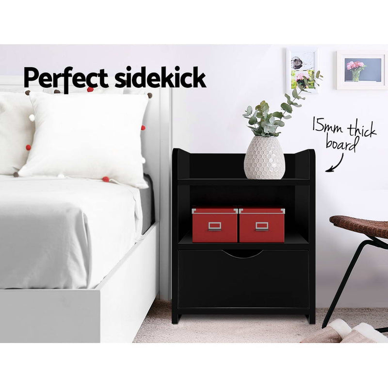 Bedside Table Drawer - Black