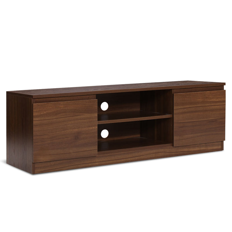 TV Cabinet Entertainment Unit Stand Side Storage Lowline Cupboard Walnut