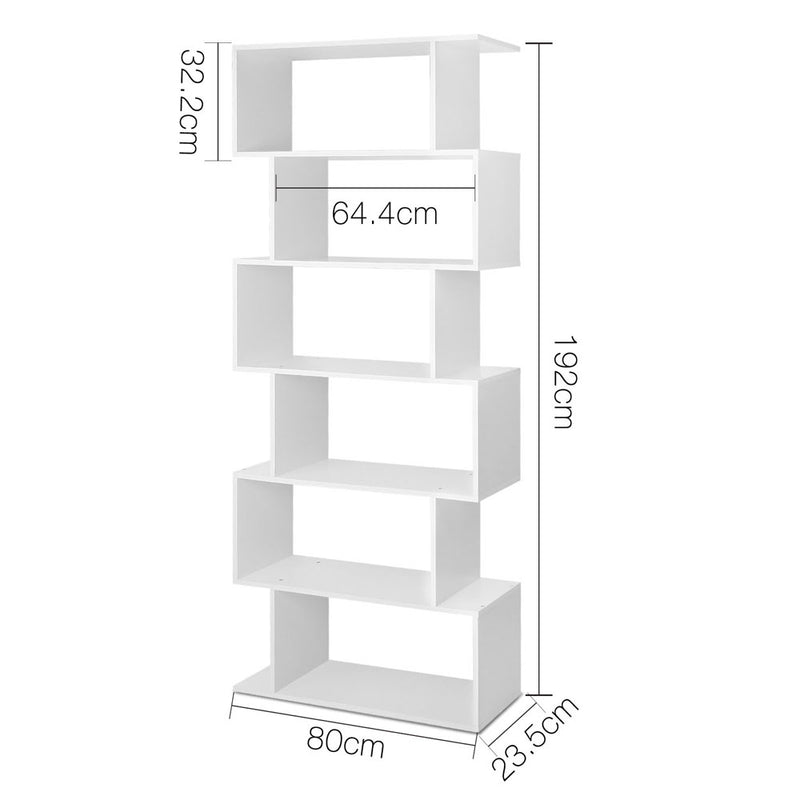 6 Tier Display Shelf - White