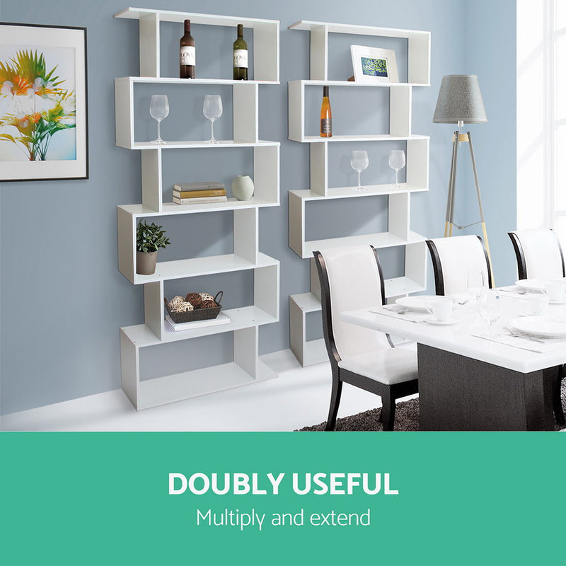 6 Tier Display Shelf - White