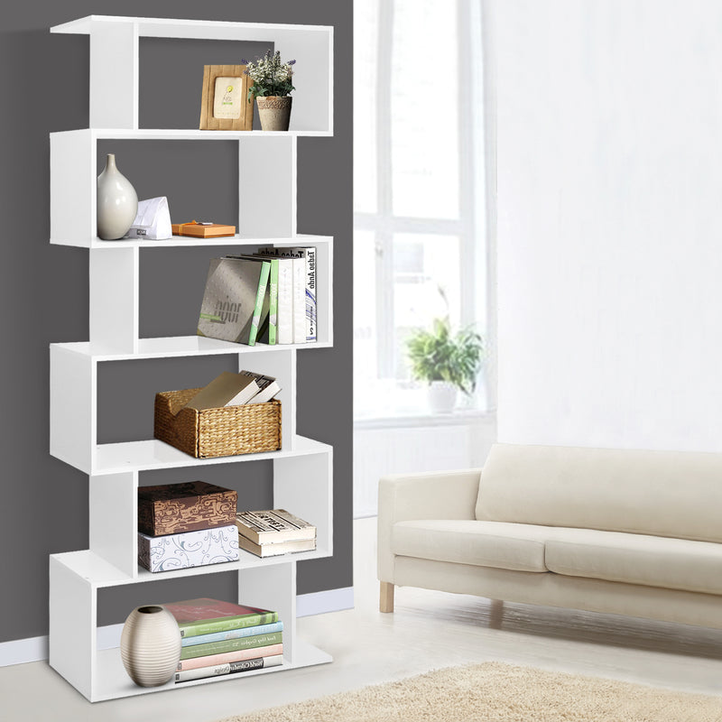 6 Tier Display Shelf - White