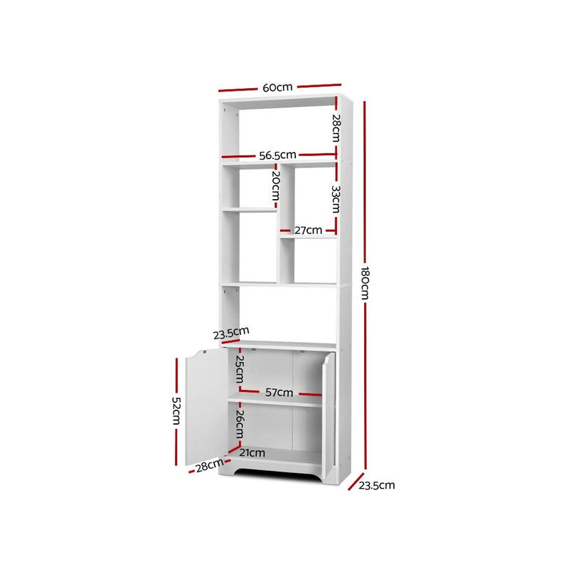 Bookshelf Display Shelf Adjustable Storage Cabinet Bookcase Stand Rack