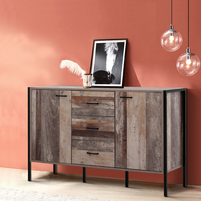 Buffet Sideboard Storage Cabinet Industrial Rustic Wooden