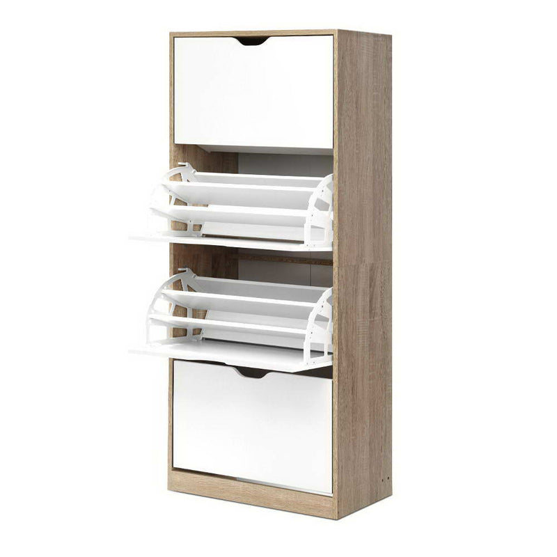 48 Pairs Shoe Cabinet Rack Organiser Storage Shelf Wooden