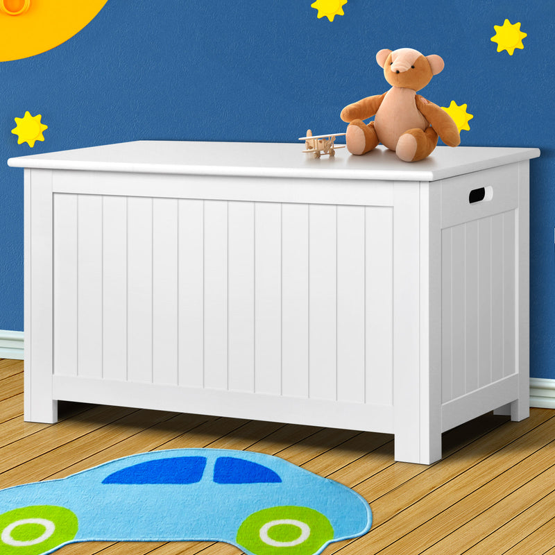 Keezi Kids Toy Box Storage Chest Cabinet Children Organiser White Container