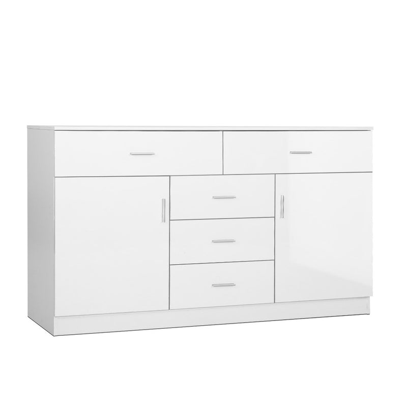 Buffet Sideboard Cabinet High Gloss Storage Dresser Table Cupboard White