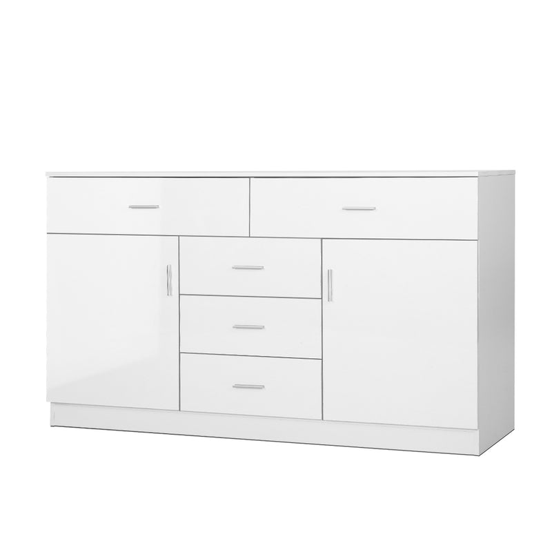 Buffet Sideboard Cabinet High Gloss Storage Dresser Table Cupboard White