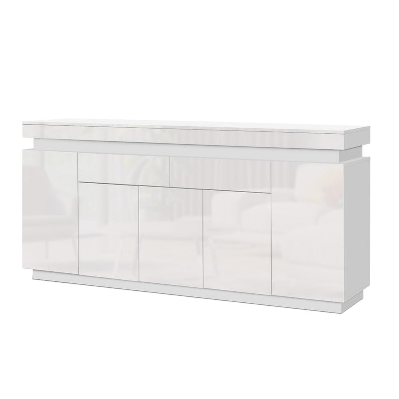 180cm LED Buffet Sideboard Cabinet High Gloss Storage Cupboard Drawers