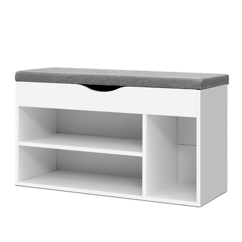 Shoe Cabinet Bench Shoes Organiser Storage Rack Shelf White Cupboard Box