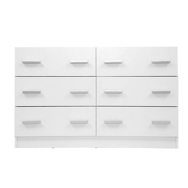 6 Chest of Drawers Cabinet Dresser Tallboy Lowboy Storage Bedroom White