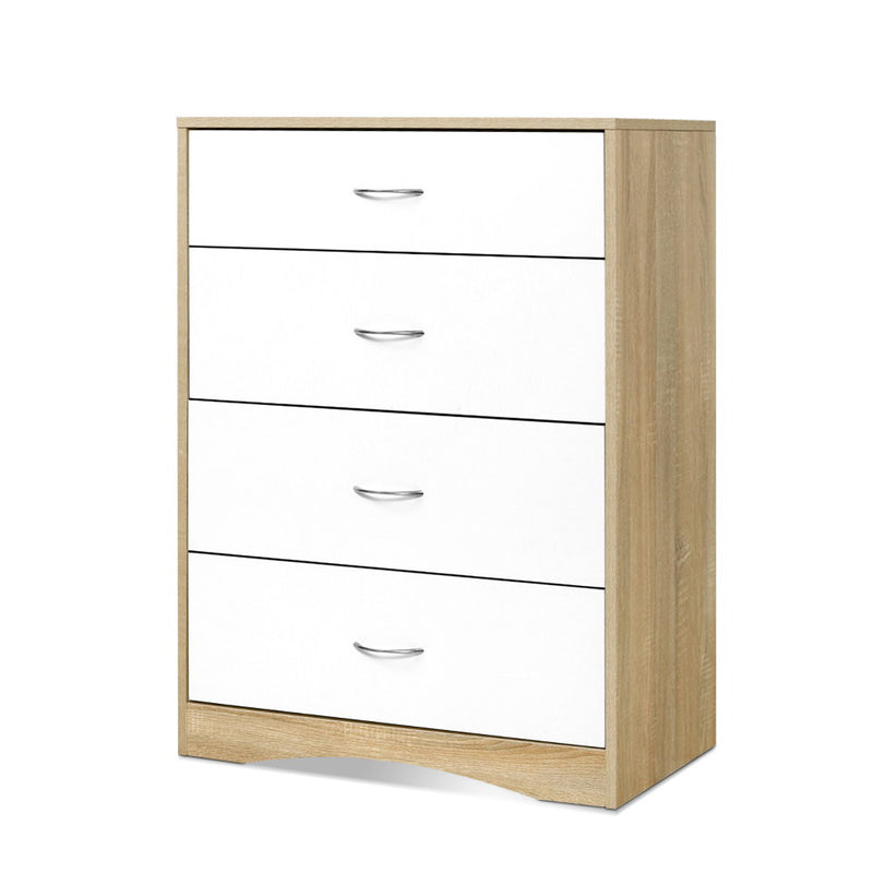 Chest of Drawers Tallboy Dresser Table Bedroom Storage White Wood Cabinet