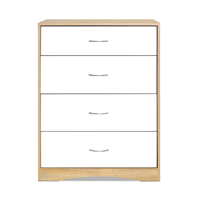 Chest of Drawers Tallboy Dresser Table Bedroom Storage White Wood Cabinet