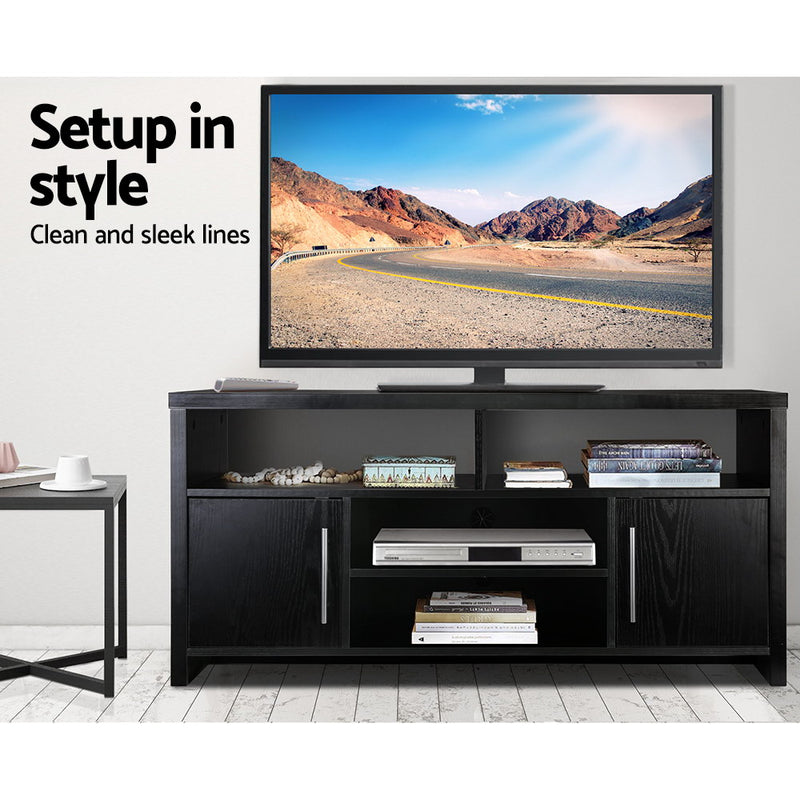 Entertainment Unit with Cabinets - Black