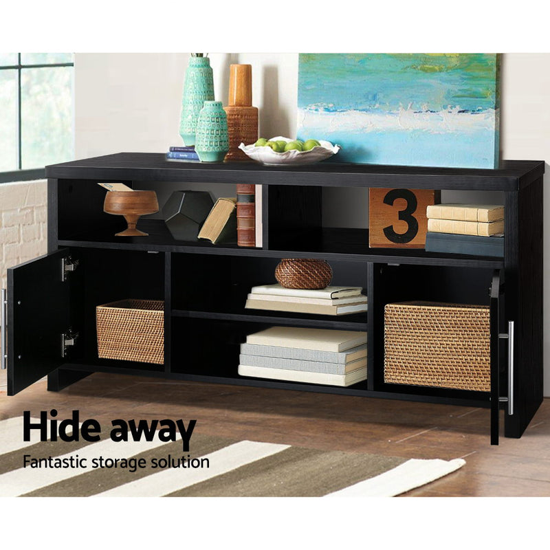 Entertainment Unit with Cabinets - Black