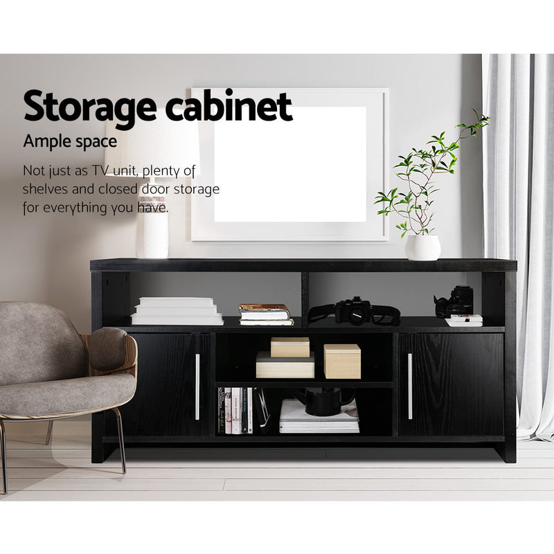 Entertainment Unit with Cabinets - Black