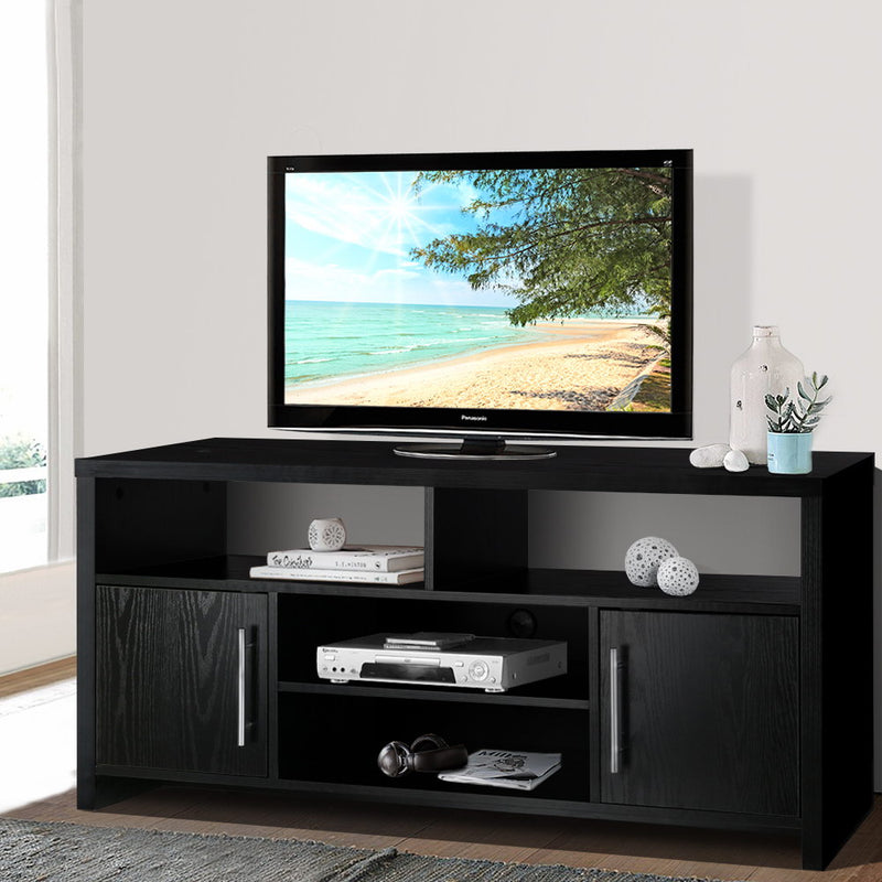 Entertainment Unit with Cabinets - Black