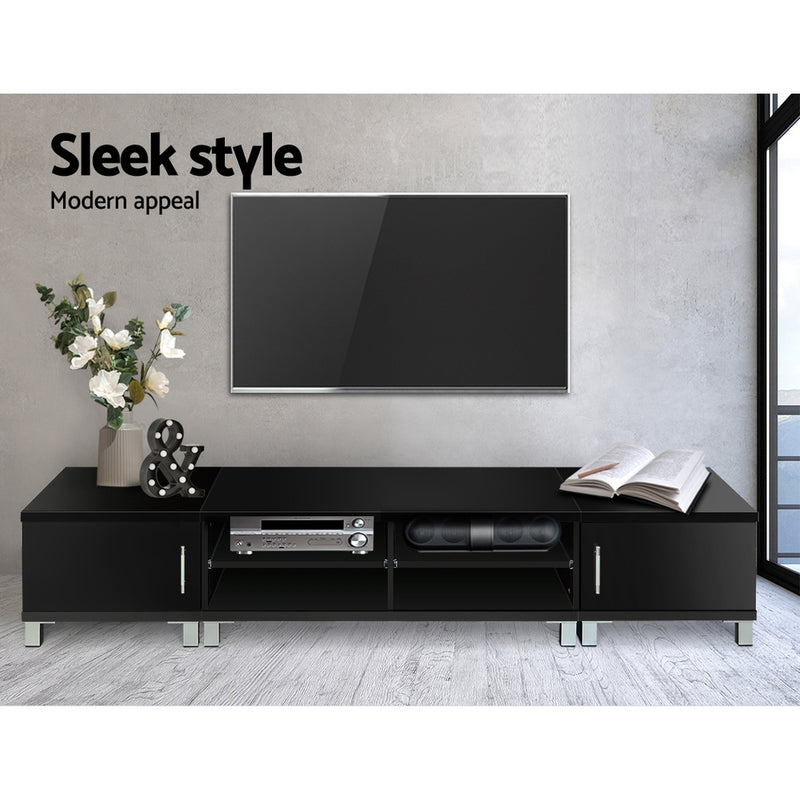 Entertainment Unit with Cabinets - Black