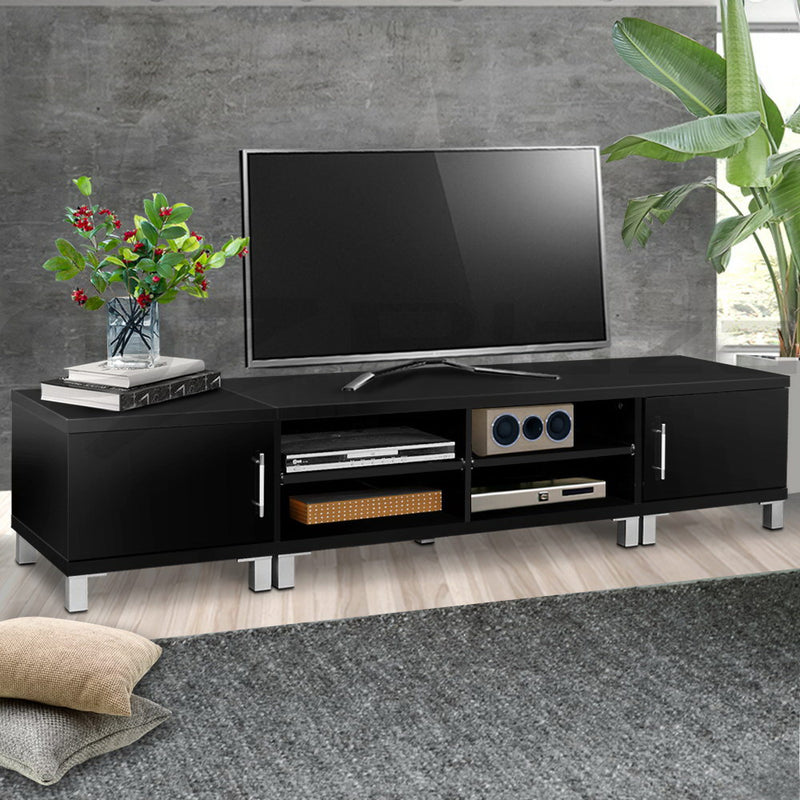 Entertainment Unit with Cabinets - Black