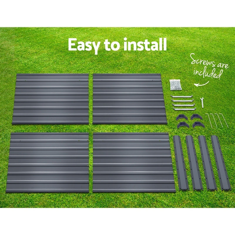 Garden Bed 2PCS 100X100X77CM Galvanised Steel Raised Planter