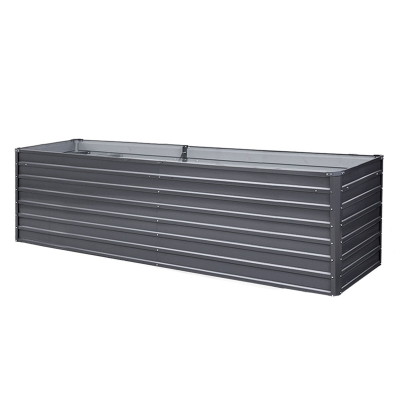 Garden Bed 320 x 80 x 77cm Galvanised Steel Raised Planter 2N1