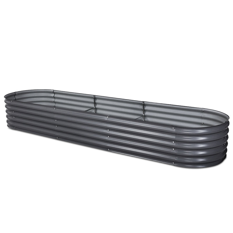 320X80X42CM Galvanised Raised Garden Bed Steel Instant Planter