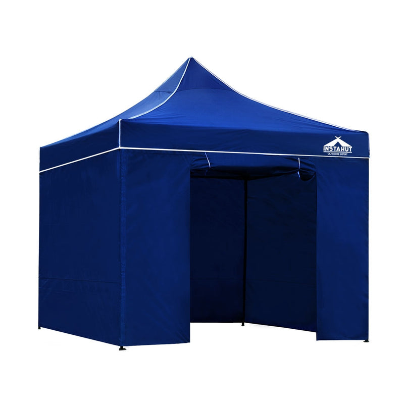 Gazebo Pop Up Marquee 3x3m Folding Wedding Tent Gazebos Shade Blue