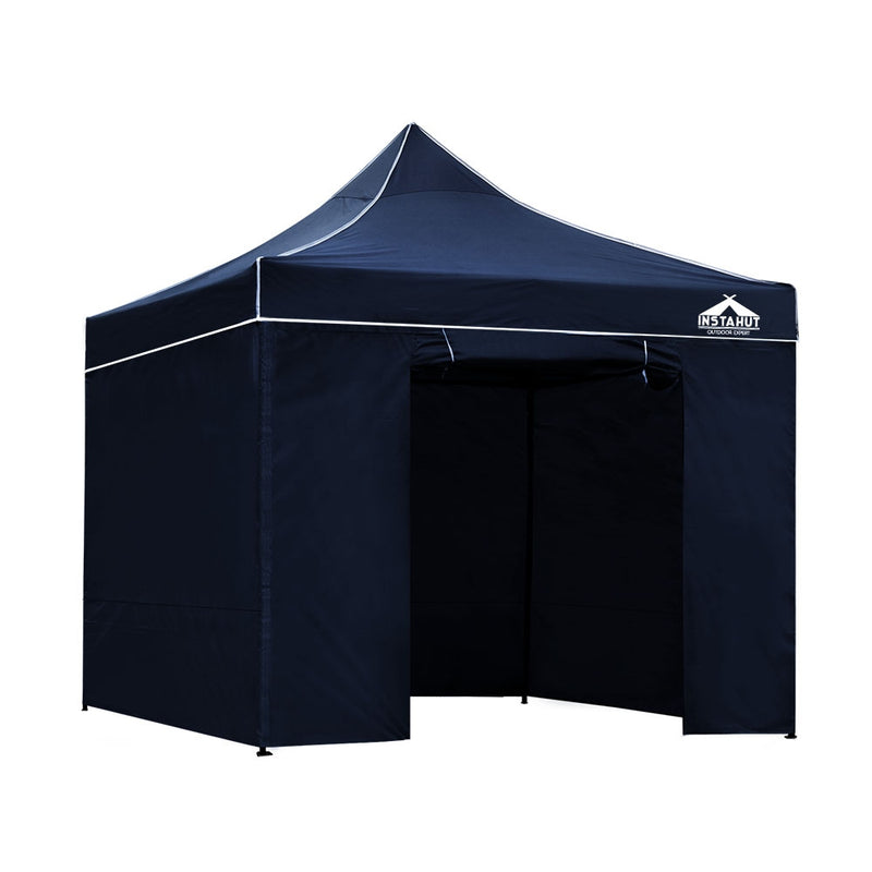 Gazebo Pop Up Marquee 3x3m Folding Wedding Tent Gazebos Shade Navy