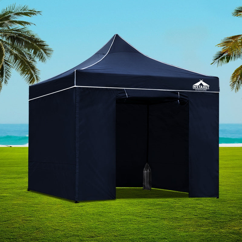 Gazebo Pop Up Marquee 3x3m Folding Wedding Tent Gazebos Shade Navy