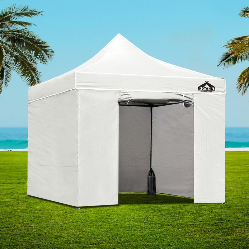 Gazebo Pop Up Marquee 3x3m Folding Wedding Tent Gazebos Shade White