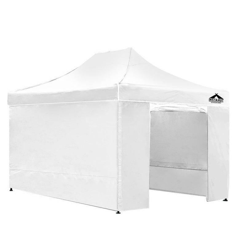 Gazebo Pop Up Marquee 3x4.5m Folding Wedding Tent Gazebos Shade White