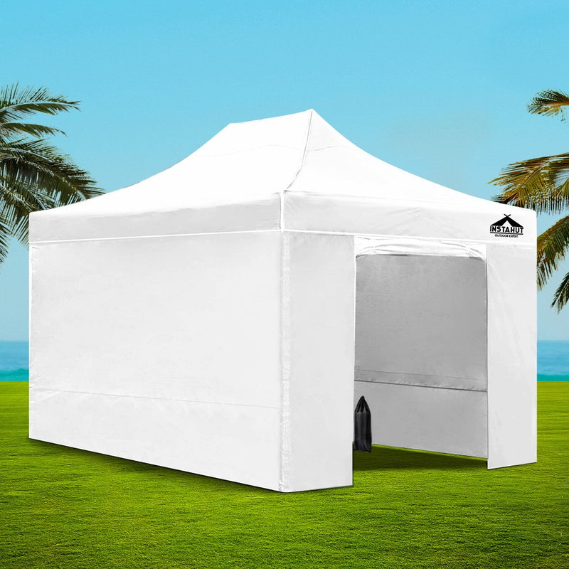 Gazebo Pop Up Marquee 3x4.5m Folding Wedding Tent Gazebos Shade White