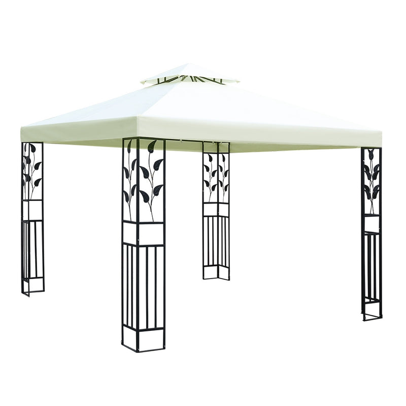 Gazebo 3x3m Marquee Outdoor Party Wedding Gazebos Tent Iron Art