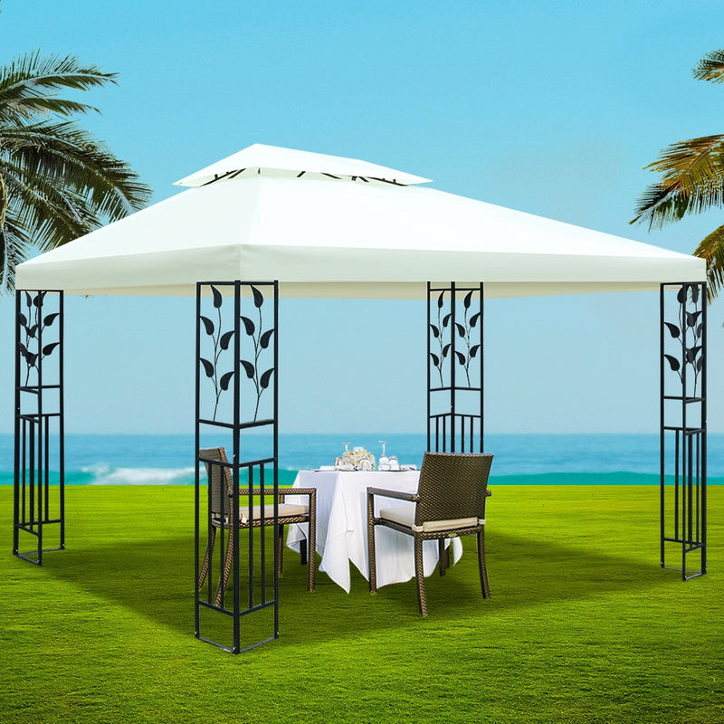 Gazebo 4x3m Marquee Outdoor Party Wedding Gazebos Tent Iron Art