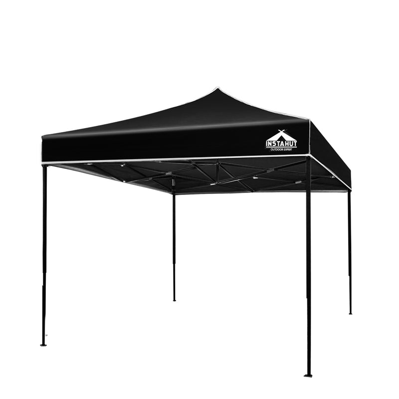 Gazebo Pop Up Marquee 3x3m Outdoor Tent Folding Wedding Gazebos Black