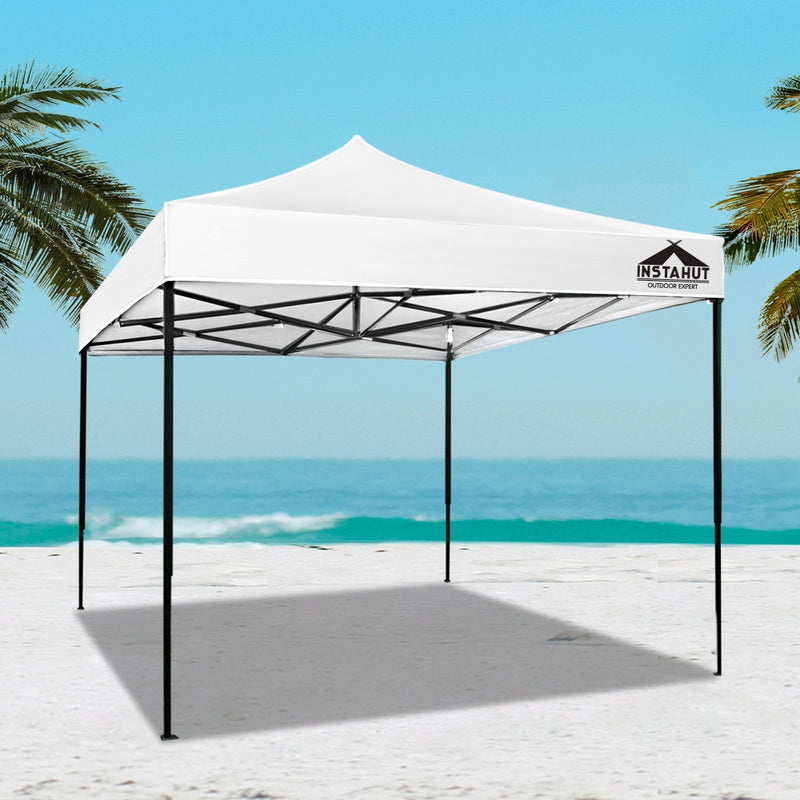 Gazebo Pop Up Marquee 3x3m Outdoor Tent Folding Wedding Gazebos White