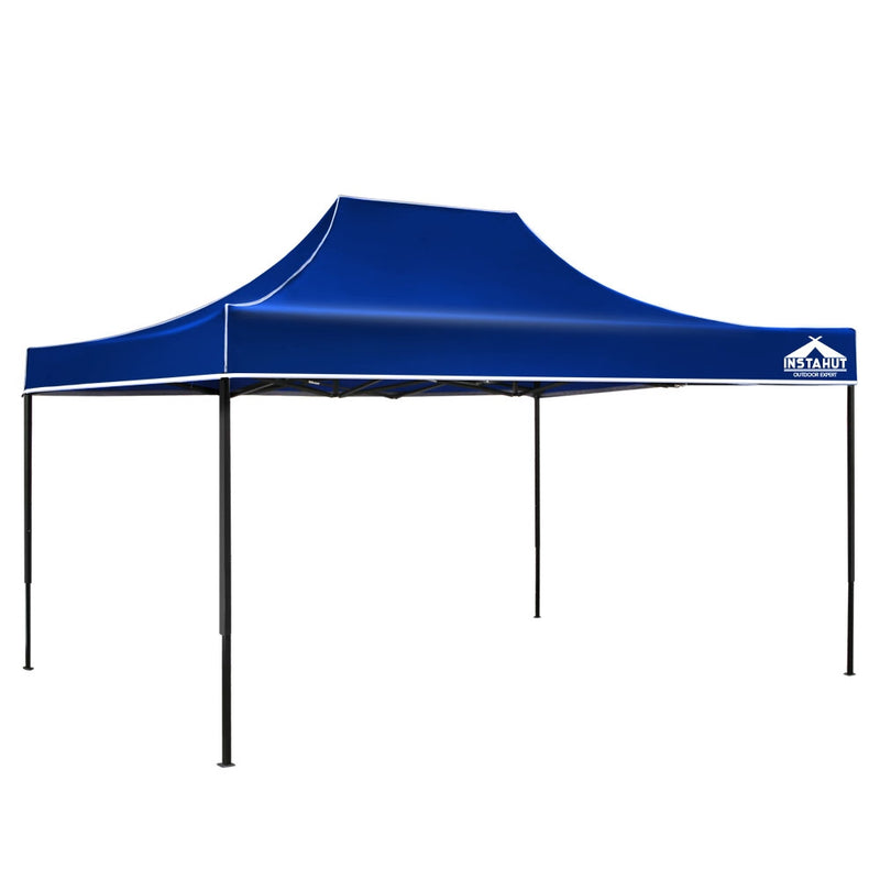 Gazebo Pop Up Marquee 3x4.5m Outdoor Tent Folding Wedding Gazebos Blue