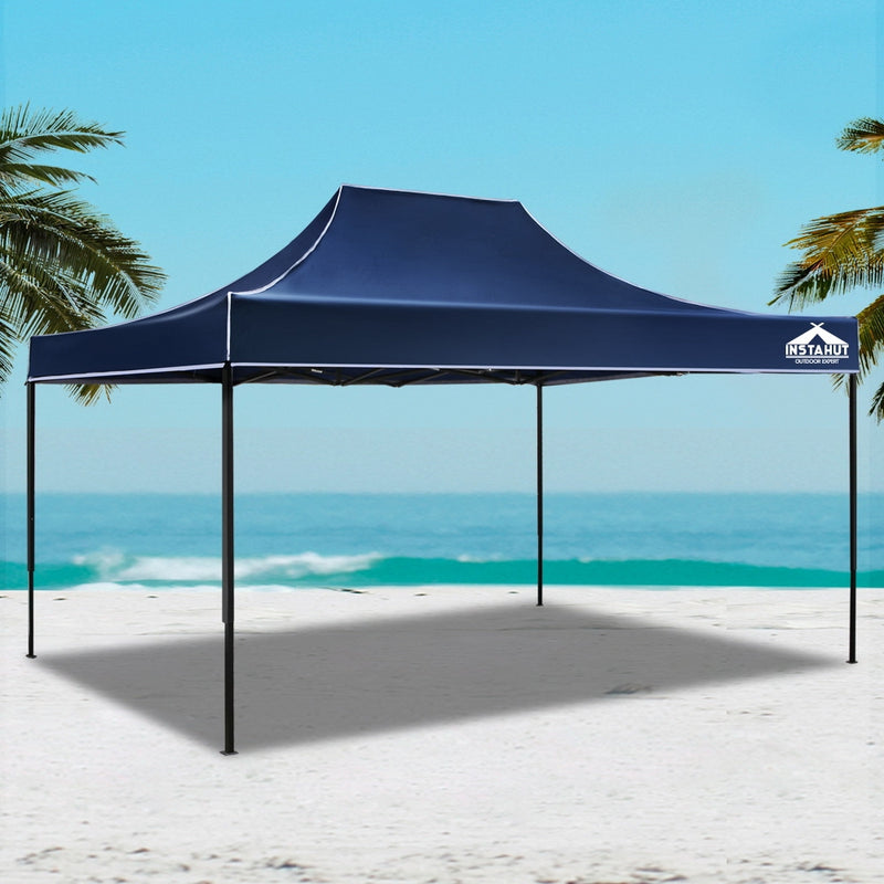 Gazebo Pop Up Marquee 3x4.5m Outdoor Tent Folding Wedding Gazebos Navy