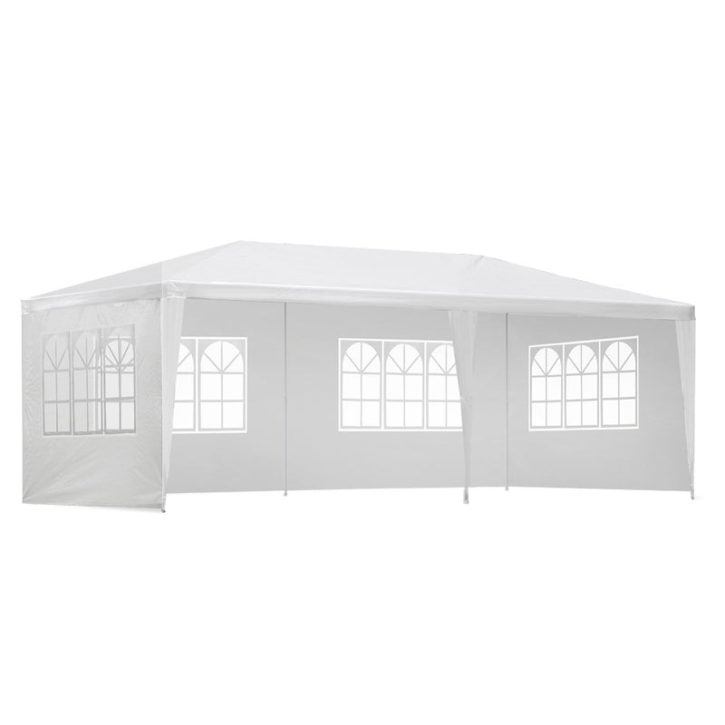 Gazebo 3x6m Outdoor Marquee Side Wall Party Wedding Tent Camping White 4 Panel