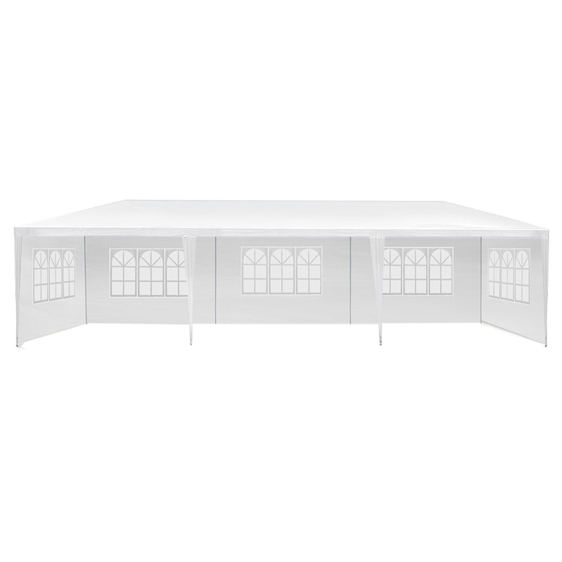 Gazebo 3x9m Outdoor Marquee side Wall Gazebos Tent Canopy Camping White 5 Panel