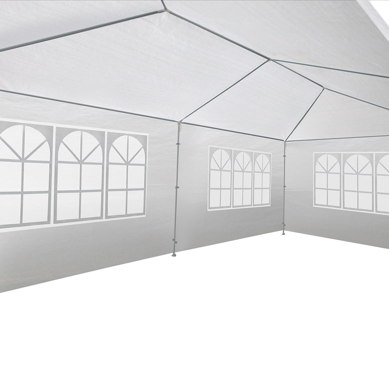 Gazebo 3x9m Outdoor Marquee side Wall Gazebos Tent Canopy Camping White 8 Panel